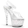 Pleaser - STARDANCE708 Sandaal met enkelband, Paaldans schoenen - Paaldans schoenen - Transparant Product image